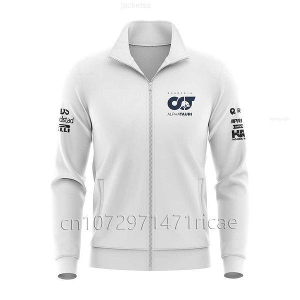 Felpe con cappuccio da uomo Felpe 2024 Scuderia Alpha Tauri Team Formula One Giacca con zip Uniforme della squadra Maglia da corsa F1 MOTO Felpa con cappuccio Maglia da ciclismo Camicia da uomo