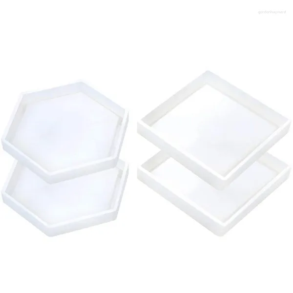 Мешочки для ювелирных изделий, 4 упаковки, силиконовые формы квадратного шестиугольника - для литья из смолы, подставок своими руками и поделок