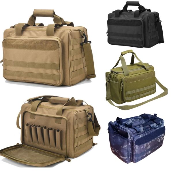 Taschen 600d Molle Pistol Pistol Hülle Pack Khaki Jagdzubehör Werkzeuge Schlinge Camping Tactical Range Bag Tactical Army Fan Bag