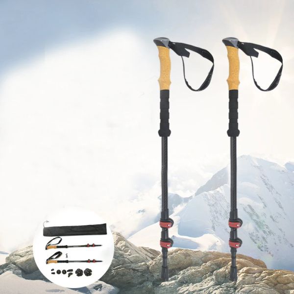 Bastoni Brightbebe 2 PZ/SET 7075 Bastone Da Passeggio In Lega di Alluminio Telescopico Trekking Trekking Pole Per Donne Uomini Bambini