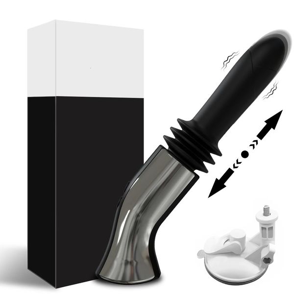 Máquina de sexo automática telescópica vibrador vibrador massageador gspot empurrando retrátil masturbador feminino brinquedo adulto para mulher 240312
