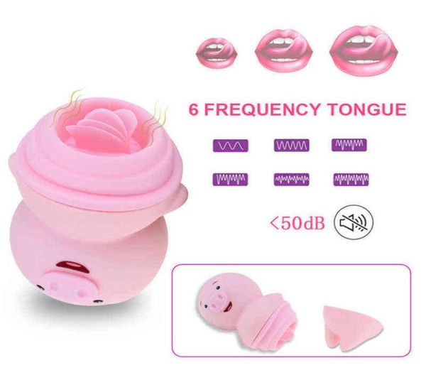 NXY Vibratoren Zunge Lecken Klitoris Anal Vibratoren Wasserdicht Schwein Massage Weibliche Sex Spielzeug Erwachsene Erotische Maschine für Frau Vagina5447194