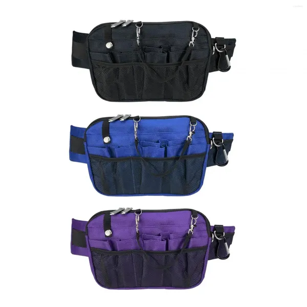 Sacos de cintura Fanny Pack Oxford Pano Multi Bolsos para Homens Mulheres Portátil Bolsa Profissional Avental Hip Bag Tool Belt