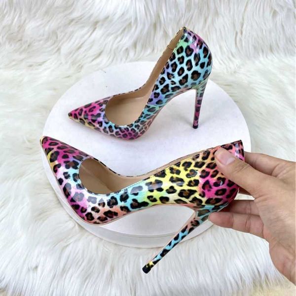 Plus HBP Leopard Não-Marca Tamanho Colorido Chaussures Talon Nova Moda Stilettos Salto Alto Bombas Femininas para Senhoras