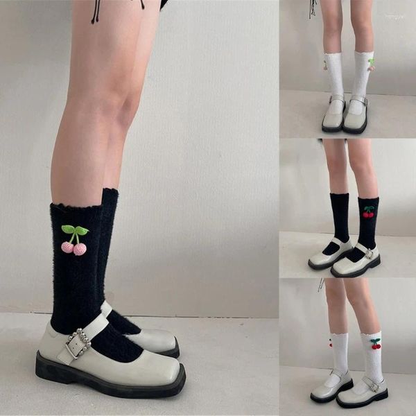 Kadınlar SOCKS DOĞRU RENK KÜRESEL BALF Japon Kiraz Kolye Öğrenci Yüzük Kılıca Kış Çorapları Bacak Isıtıcı