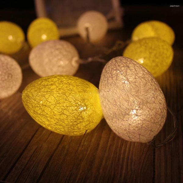 Cordas 1,8 metros Luzes de Páscoa String 10 lâmpadas LED com caixa de bateria à prova d'água Ovo Iluminação de férias para decoração de festa em casa