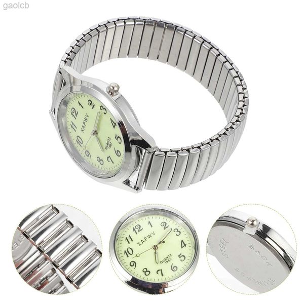 Orologi da polso coppie regali orologio da polso orologio luminoso grande numero di tratto elastico orologio da lettura elastico orologio da polso bracciale da polso da donna vecchia 24319