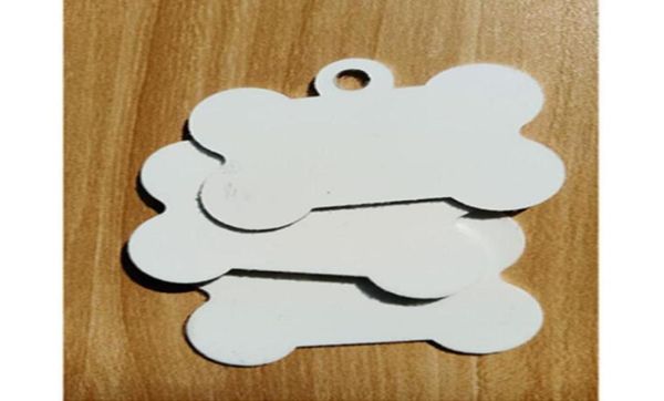 2021 dhl300pcs sublimação diy em branco metal branco osso pet dog tag id card1368098