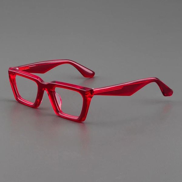 Occhiali da vista in acetato Cat Eye con bordo largo ispessito vintage per uomo Occhiali da lettura ottica da donna 2023 Prescrizione di moda 240313