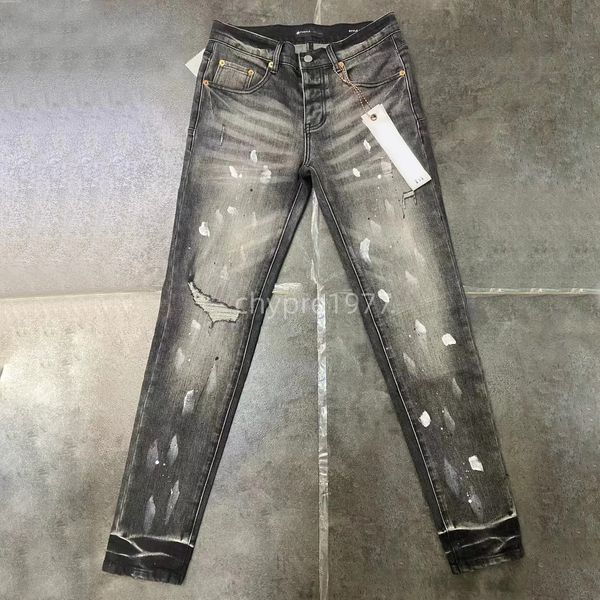 Designer jeans viola biker slim fit motociclisti denim per uomo risciacquo vecchio Hip hop Donna street fashion mans pantaloni neri jeans viola