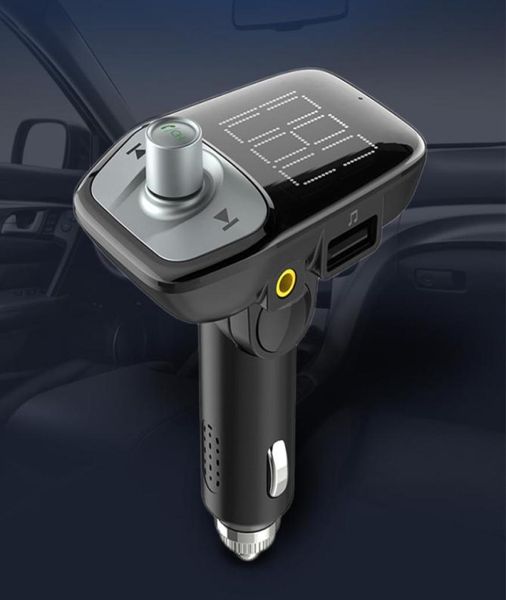 Hände Bluetooth Car Kit FM-Transmitter Bluetooth Auto MP3-Player Zigarettenanzünder Dual-USB-Ladegerät5198822