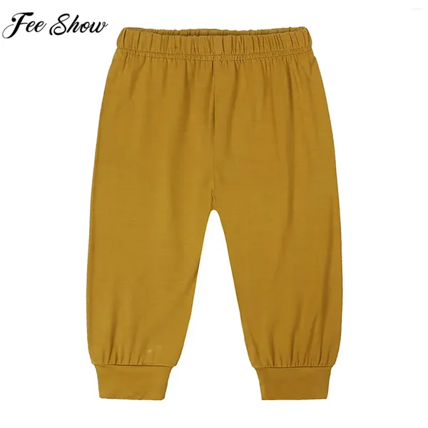 Pantaloni Pantaloni da bambina estivi per bambina Pantaloni Harem casual traspiranti in cotone tinta unita Pantaloni da jogging Abbigliamento quotidiano da scuola