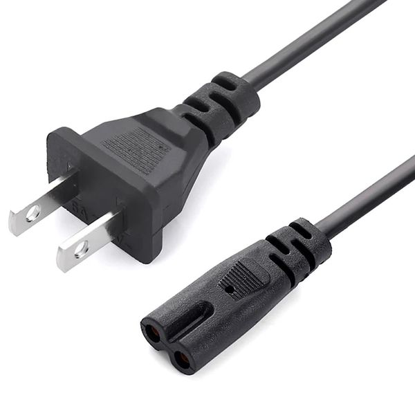 Figura 8 cavo del cavo di alimentazione AC 2 Prong per PS4 Xbox Console Caricatore della stampante Small Home Elettrodomina Filo di sostituzione Linea 1,5 m Plug USE UE