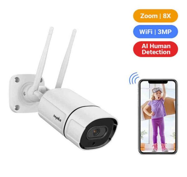 SANNCE Câmera IP de 3MP à prova d'água HD WiFi Câmera de vigilância sem fio Bullet Camara externa IR Cut Visão noturna Camara de segurança doméstica AA2203664106