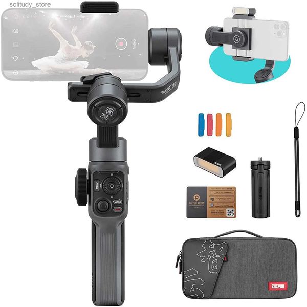 Stabilisatoren Zhiyun Smooth 5 Kombinationsband/Magnetfüllung Leichte Tragetasche und Stativ Smartphone Professioneller 3-Achsen-Handheld Universal Q240320