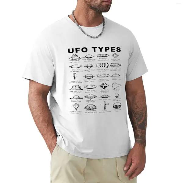 Camisetas masculinas UFO Tipos Camiseta Roupas Estéticas Suor Roupas Vintage