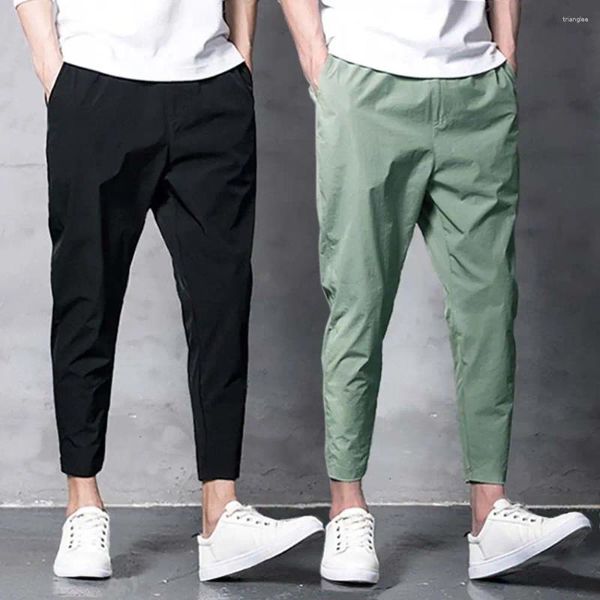 Pantaloni da uomo 2024 Primavera ed Estate Harem Lunghezza caviglia Stretch Uomo Capri-Pantaloni Coreani Baggy Pantaloni maschili Sudore