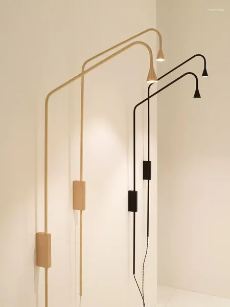 Lampada da parete a led per esterni, applique lunghe, luci per interni rustiche, braccio oscillante, illuminazione impermeabile per il bagno
