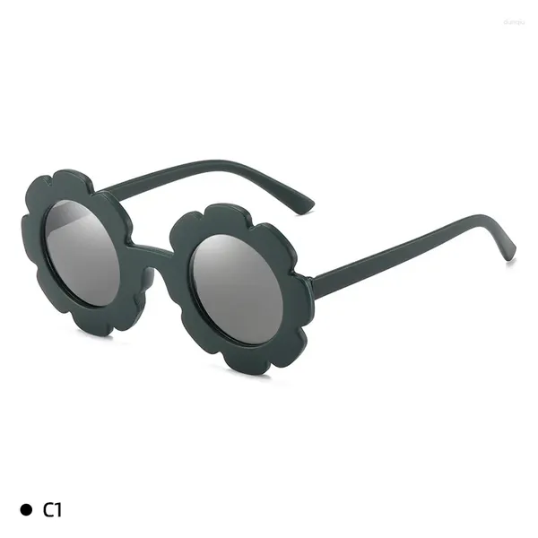 Солнцезащитные очки 3109 Многоцветный модный детский лист с защитой от ультрафиолета и подсолнухом для детей