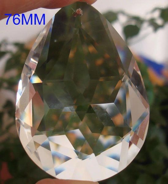 Lustre de cristal 240 pçs/lote 76mm transparente bauhinia peças de corte de vidro máquina corte parte pingente