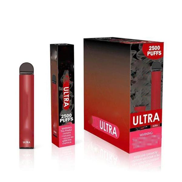 alta qualità FUMED ULTRA 2500PUFFS ricaricabile ricaricabile usa e getta 2500 sbuffi di sigaretta elettrica Cartuccia Starter Kit 8ML baccelli riempiti di succo 1000mah