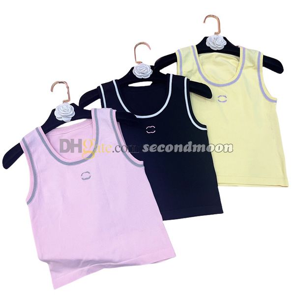 U Neck Tanks Top Frauen Buchstaben Gestickte Weste Sport T Shirt Gym Fitness Tragen Frau Westen