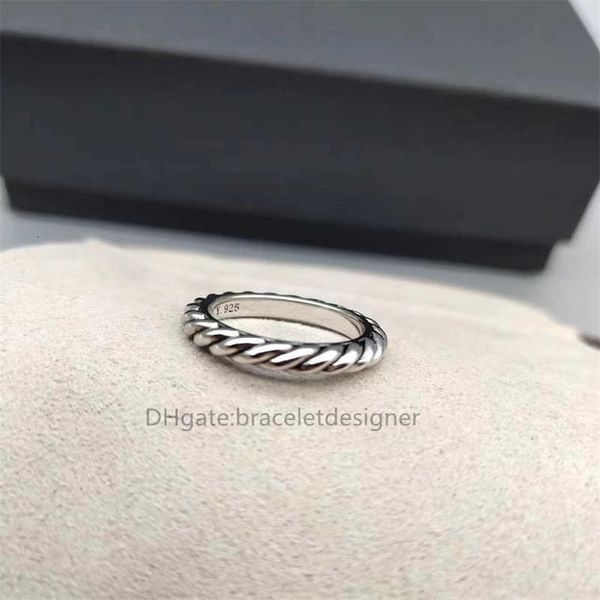 anelli di lusso di vendita caldi anello in argento sterling 925 classico con onda circolare squisito fascino lussuoso regalo di gioielli da donna