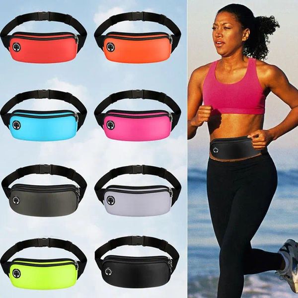 Outdoor-Taschen Sport Fanny Pack Frauen Gürteltasche Männer Laufen Taille Telefon Schwarz Gym Zubehör