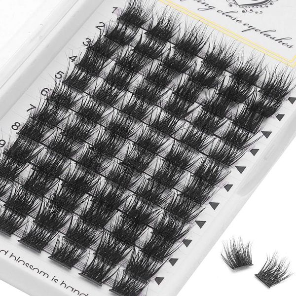 Cílios Postiços 72 Clusters Individuais Cílios Extensão Maquiagem Volume Fluffy Faux Mink Lash Dramático Falso Grosso Wispy