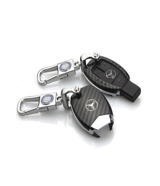 Capa de chave de carro de fibra de carbono para chave Mercedes FOB01234474952