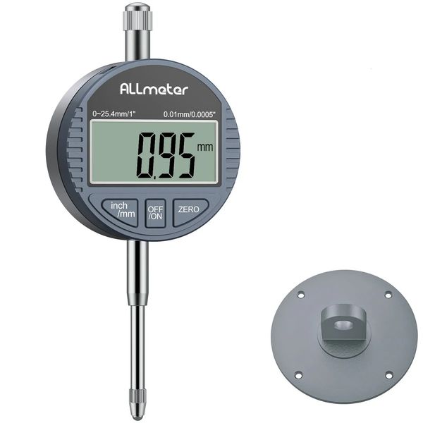 ALLmeter DTI Digitale Messuhr, 0,01 mm, digitale Sondenanzeige, Testmessbereich 0–25,4 mm/1, elektronisches Anzeigemessgerät, Werkzeug 240307