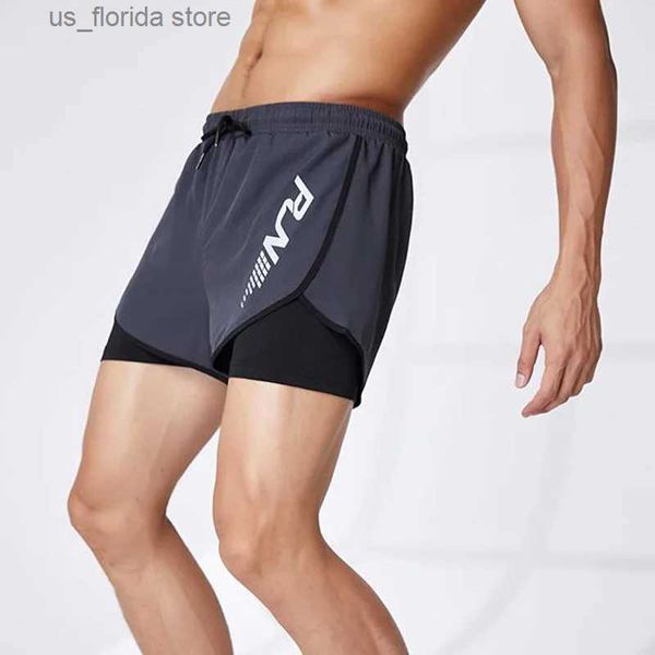 Shorts masculinos verão correndo shorts homens secagem rápida esportes basquete fitness pista e campo maratona com forro treinamento calças curtas y240320