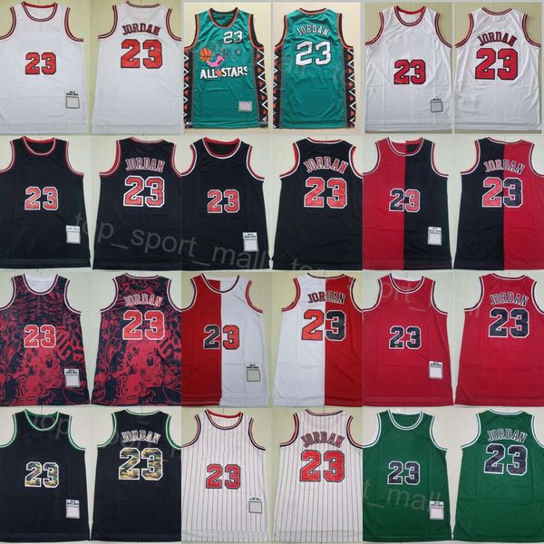 Мужские баскетбольные майки Michael Vintage 23, рубашка команды, красный, синий, белый, черный цвет, ретро-вышивка и шитье для любителей спорта, чистый хлопок, хорошее качество