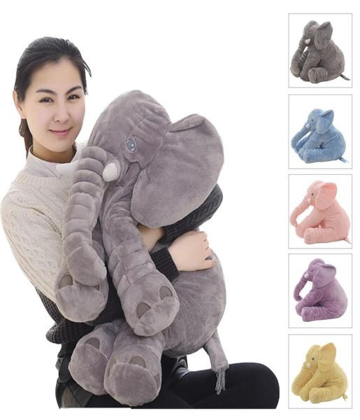 40cm de altura grande elefante de pelúcia boneca brinquedo crianças dormindo volta almofada bonito elefante de pelúcia bebê acompanhar boneca natal gift3851624