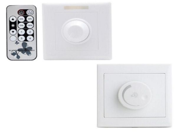 MOQ2 LED Dimmer Switch 220V 110V Montado na parede Controlador de brilho ajustável com controle remoto para lâmpadas LED Lâmpada de iluminação8401371