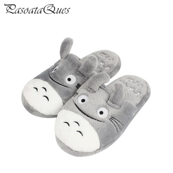 Stiefel Totoro niedliche Katzen -Cartoon -Tierfrauen/Männer Paare Haus Slipper für Innenhaus Schlafzimmer Wohnungen bequeme warme Winterschuhe