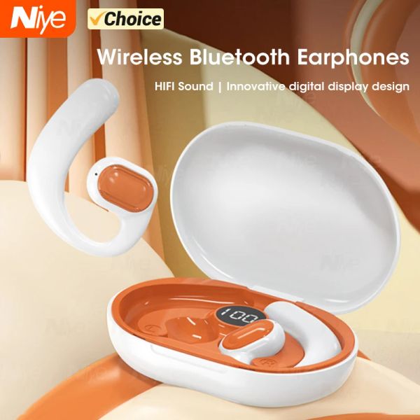 Fone de ouvido/fone de ouvido 2023 NOVO Original de condução de ar Bluetooth Fones de ouvido abertos pendurados fones de ouvido sem fio para iPhone com microfone Fones de ouvido esportivos