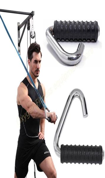 Zubehör 2PCS Fitness Haken Griff für Lat Pulldown Pulley Kabel Maschine Pull Up Griffe Antislip Widerstand Band Rudern Maching 2478796