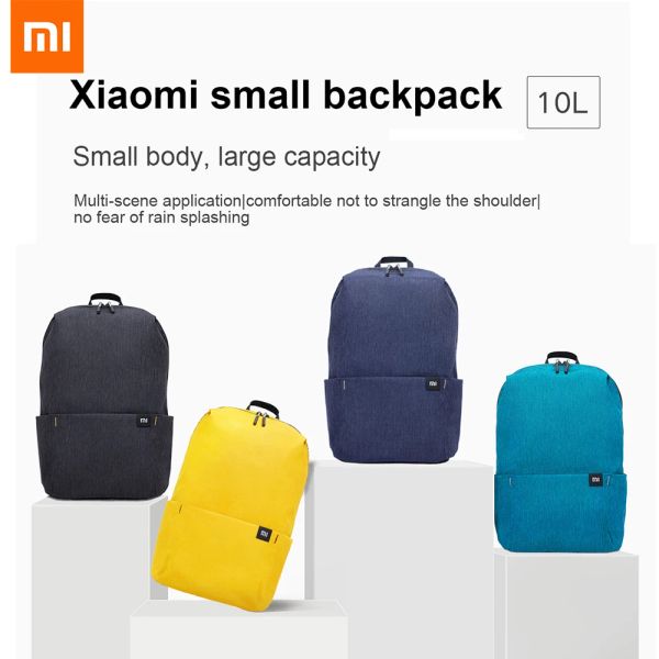 Taschen Xiaomi Originaler kleiner Rucksack 10L City Casual Travel Rucksacks Sportwaterfeste Tasche Unisex Multicolor täglich kleines Bag Dropship