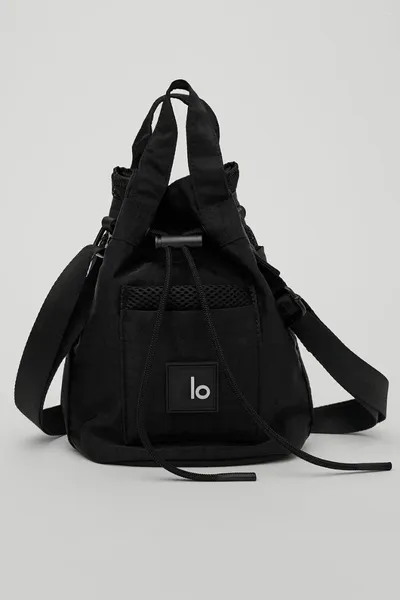 Camicie attive LO Borsa a tracolla Sport Nero Secchiello per cellulare Donna Shopping portatile Trucco Marsupio per il tempo libero all'aperto