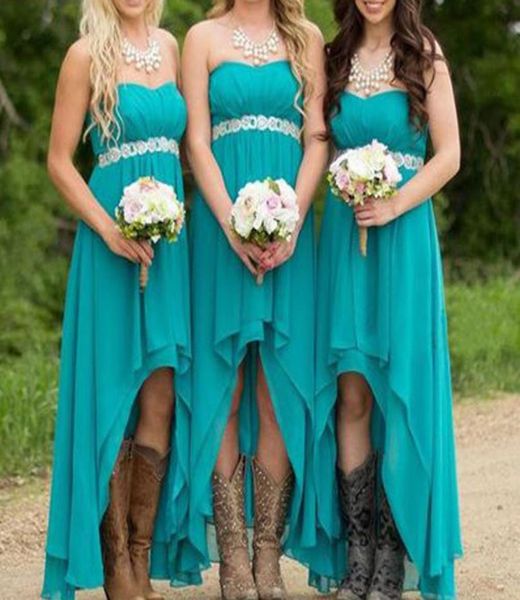 Синие платья подружки невесты с вырезом в форме сердца и поясом с кристаллами, со складками, шифоновое платье со складками, высокое низкое платье подружки невесты9716299