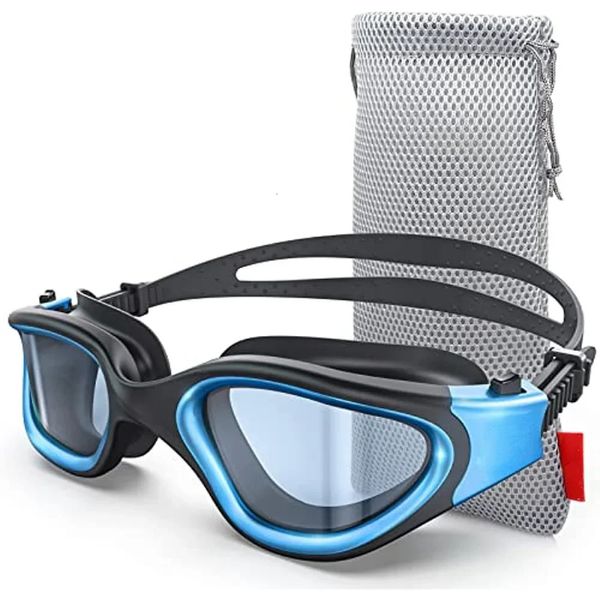 Очки для плавания G1 MAX Супер водонепроницаемые и противотуманные очки высокой четкости с плоским освещением для дайвинга Очки для плавания Мужчины Женщины 240306