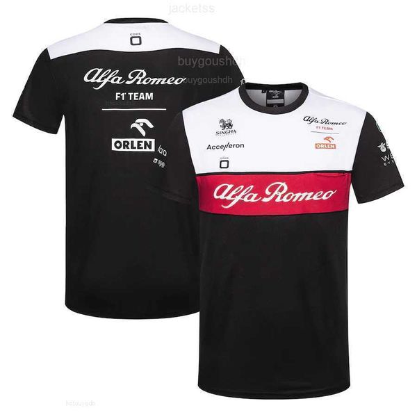 Camisetas masculinas Fórmula 1 Racing Alfa Romeo F1 Team ORLEN 2024 Team T-shirt Verão Ao Ar Livre Confortável Quick Dry Manga Curta Homens Sports Top