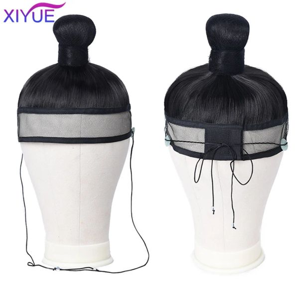 Chignon XIYUE Copricapo Cosplay Intrattenimento Musiche E Canzoni Cappello Nero Intrattenimento Musiche E Canzoni Uomini Guerriero Cosplay Prodotti Per Capelli Dinastia Ming Storia Antica Ninja Pezzo di Capelli