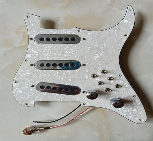 Pickguard pré-fio atualizado prata queima captadores trisônicos para brian may arnês de soldagem de guitarra especial 1 conjunto 5509505