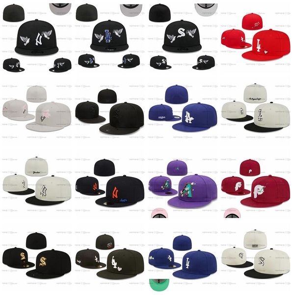 2024 Berretti da baseball completamente chiusi da uomo Ricamo patch Lettera Osso Uomo New York Colore bordeaux AlSakura Casual Sport Cappelli piatti aderenti cappello di piccione FF20-01