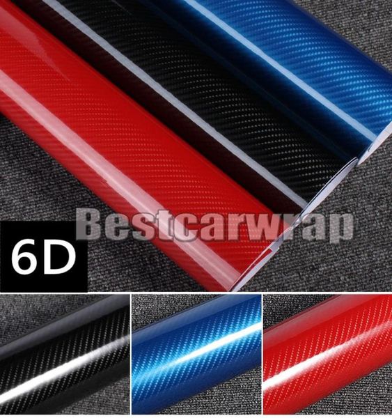 Vari colori che avvolgono l'avvolgimento di auto in fibra di carbonio 5D come film in fibra di carbonio reale carbonio lucido con dimensioni dell'aria15220mroll 57175076