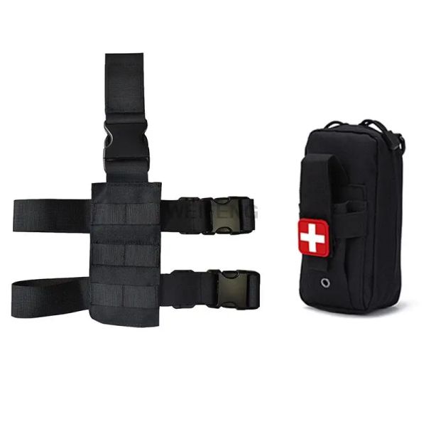 Taschen Taktische Dropbeinbeinplattform Molle EDC Beutel Medizinische EMT ERSTE AID -KIT -KIT -Tasche Ifak Utility -Werkzeugtasche mit Oberschenkel Molle Rig
