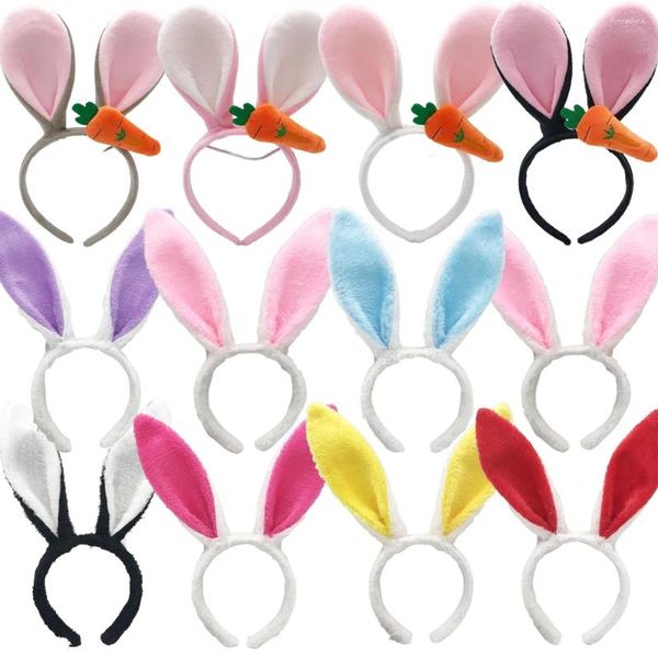 Festa decoração orelhas de páscoa bandana de pelúcia menina cosplay traje 2024 headwear acessórios de cabelo