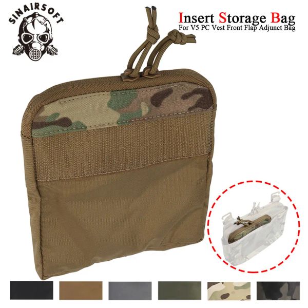 Taschen Taktikweste Schlanker Känguru Einsetzen halb Pocket Reißverschluss Tasche Outdoor Sportgeräte Aufbewahrung Dope Frontklappe Jagd Paintball Accessoire